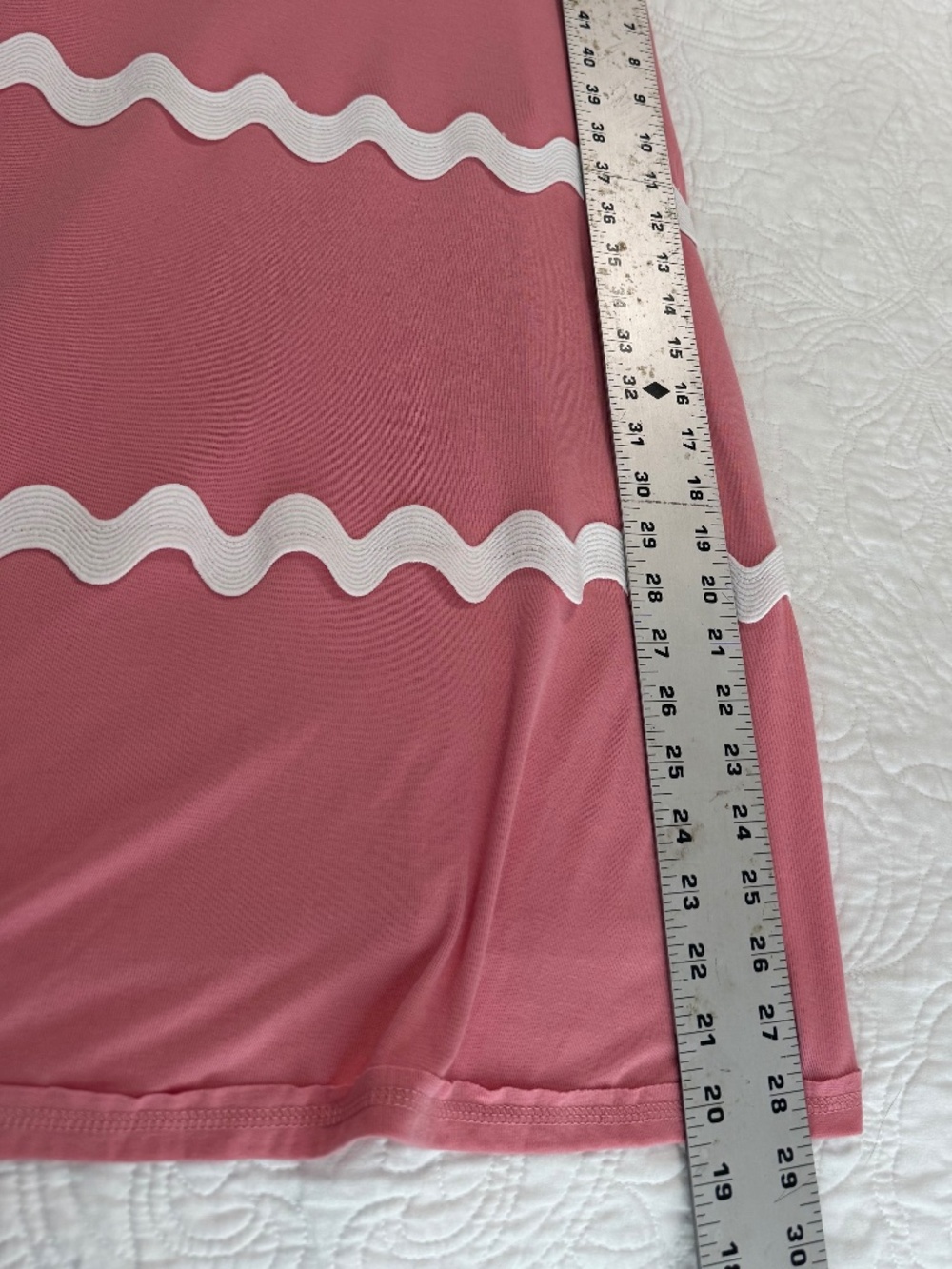 Pink Dress with Ric Rac Trim & Pockets Size S - Picture 7 of 7